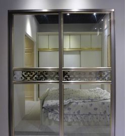 China Soundproof Aluminium Frame Glass Door 90° Screw Connection Custom Color supplier