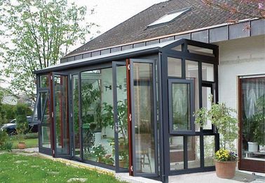 China Multifunctional Grey Aluminium Sunroom Free Stand Simple Design Four Season supplier
