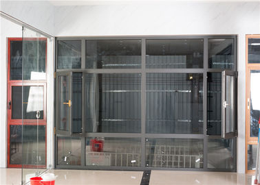 Bingkai Aluminium Hitam Kaca Jendela Geser Horizontal Tahan Korosi pemasok