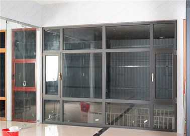 Bingkai Aluminium Hitam Kaca Jendela Geser Horizontal Tahan Korosi pemasok