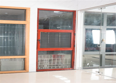 Powder Coating Aluminum Glass Window Site Red Inside And Outside Windows supplier
