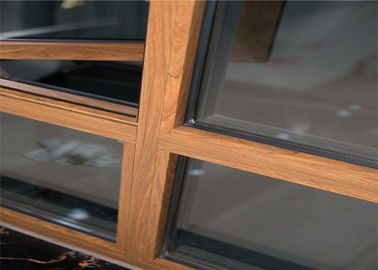 Double Color Aluminum Glass Window Sound Proof Indoor / Outdoor Design supplier