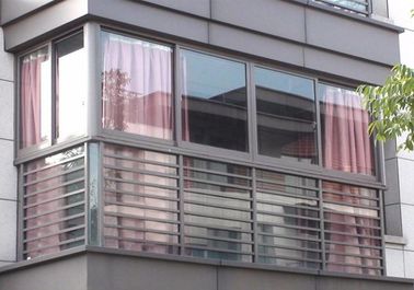 Hotel Office Aluminum Frame Sliding Windows Double Tempered Impact Glazing supplier