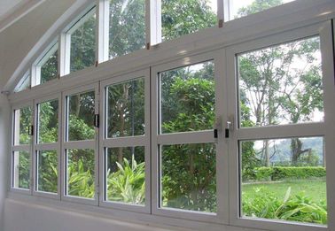 Residential Aluminum Frame Sliding Windows With Grill Wood Grain Finish supplier