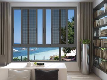 Aluminium Horizontal Sliding Windows Rustproof For Hotel Villa Office supplier