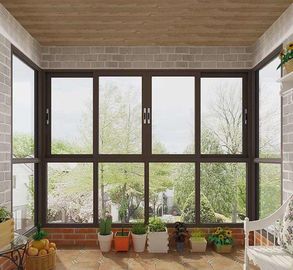 ahorro de espacio de desplazamiento del tratamiento superficial de Windows del marco de aluminio de la anchura de 135m m proveedor