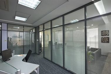 Soundproof Aluminum Glass Office Partitions Fire Prevention 2.5mm Wall Thickness supplier