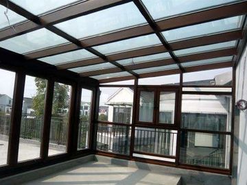 Energy Saving Aluminium Sunroom Tempered Glass Garden Green House Powder Coated supplier
